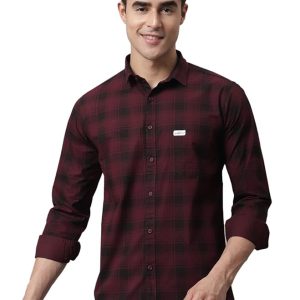 Majestic Man Cotton Checkered Slim Fit Casual Shirt For Men